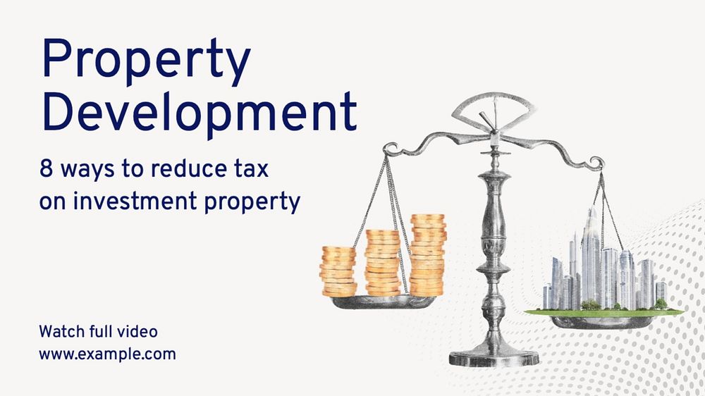 Property development blog banner template, editable text