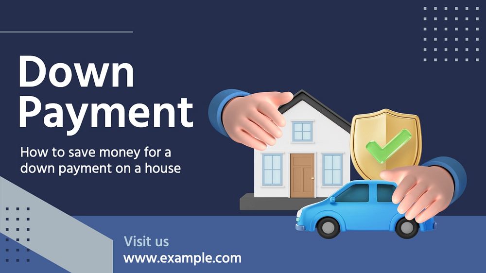 Down payment blog banner template, editable text