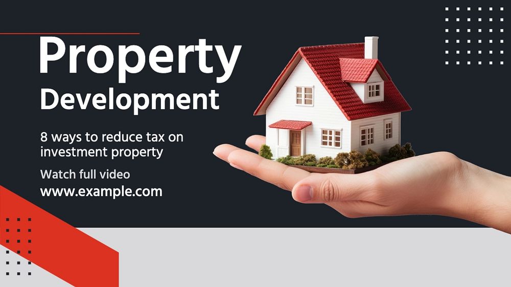 Property development blog banner template, editable text