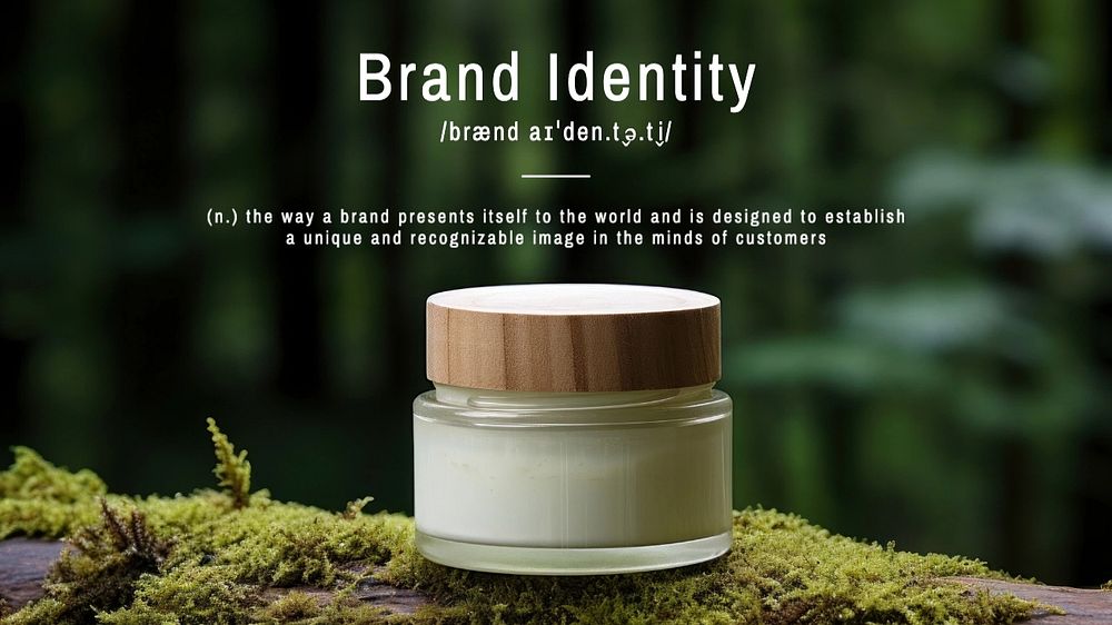 Brand identity blog banner template, editable text