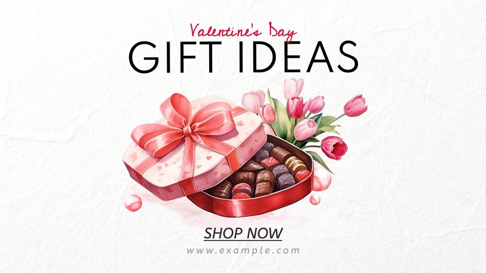 Gift ideas blog banner template, editable text