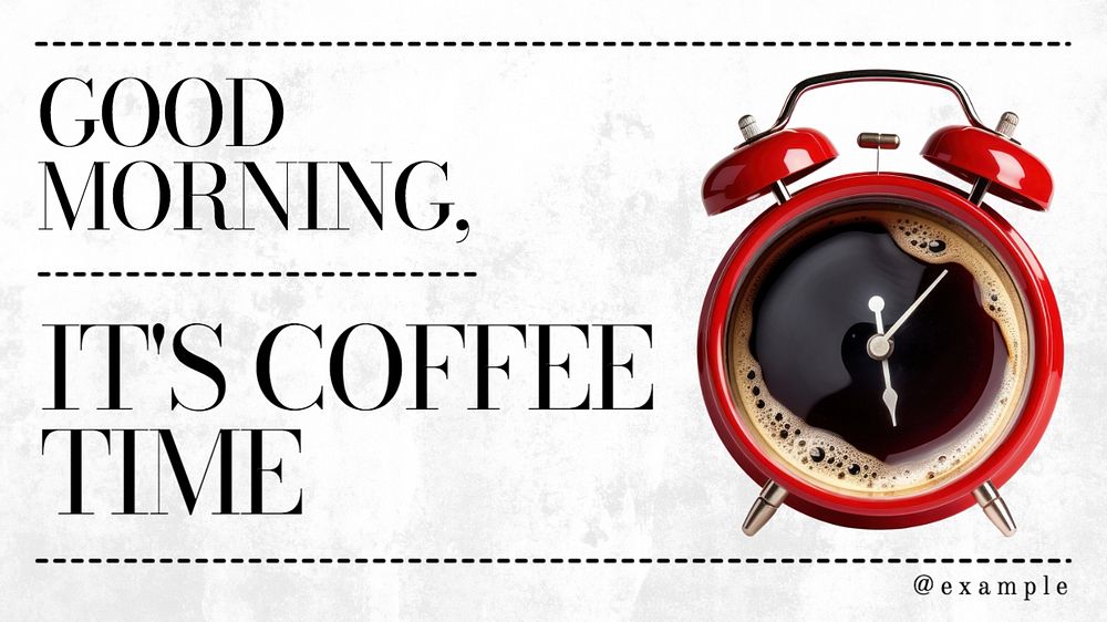 Coffee time morning blog banner template