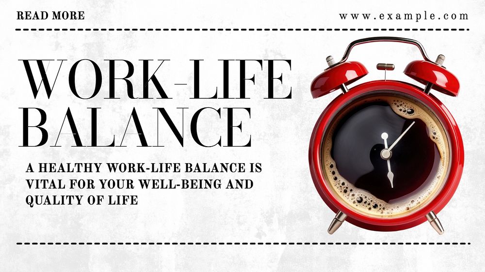 Work life balance blog banner template