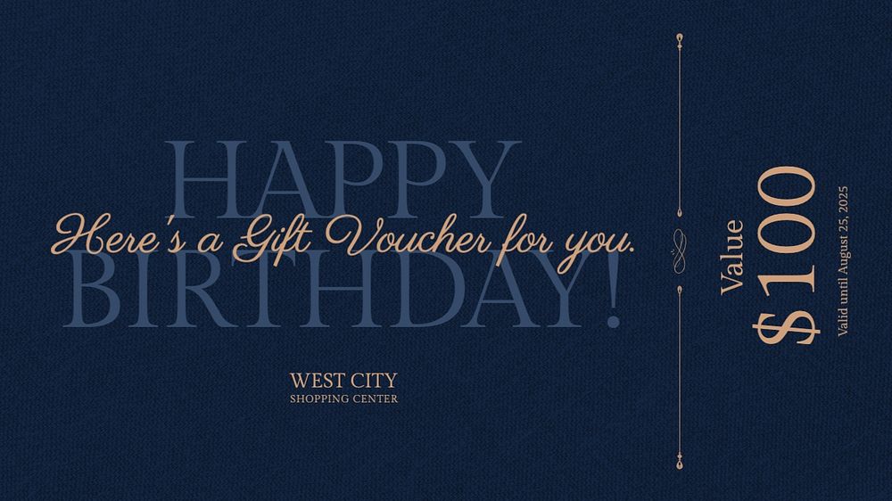 Birthday gift voucher template