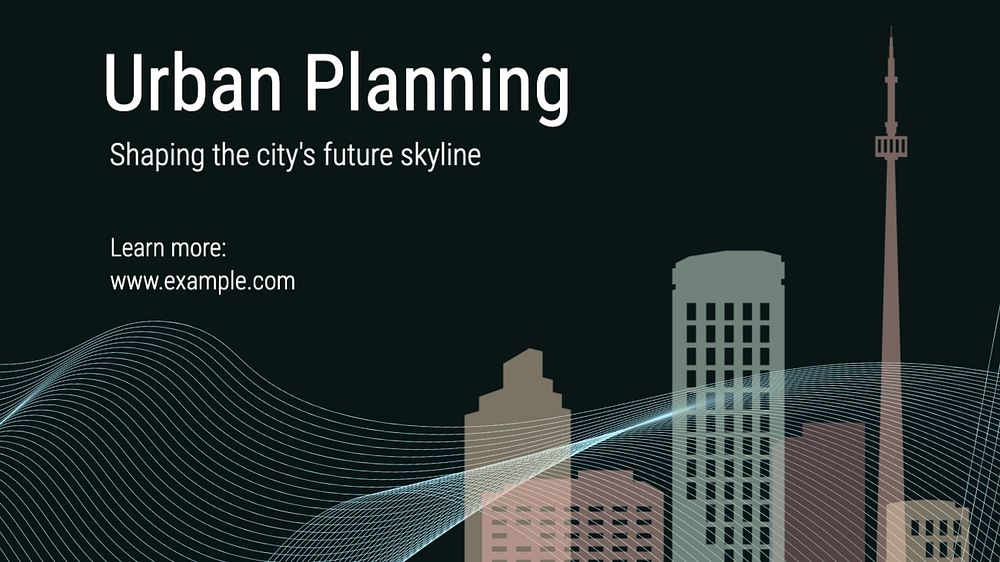 Urban planning blog banner template, editable text