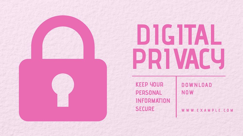 Digital privacy blog banner template, editable text