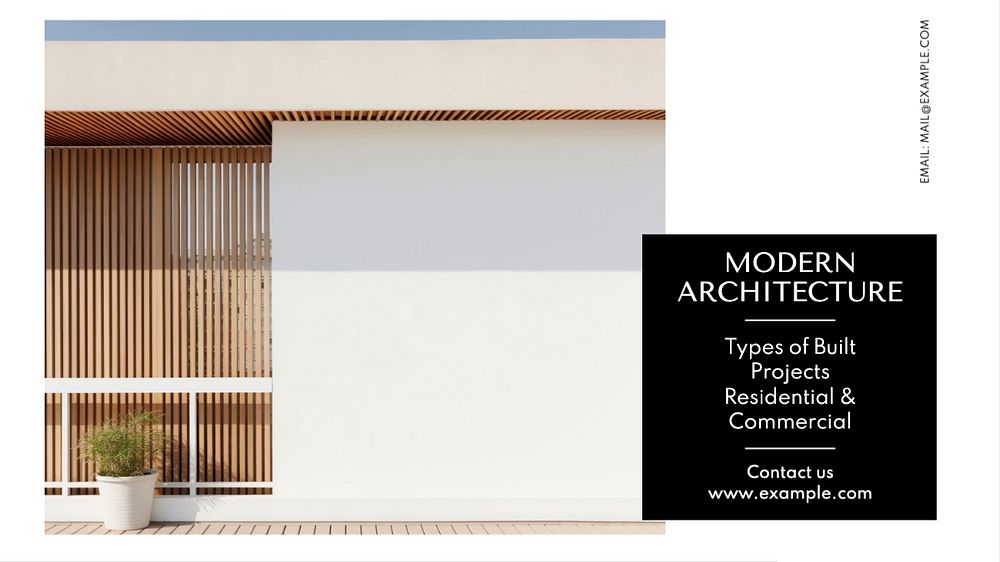 Modern architecture blog banner template, editable text