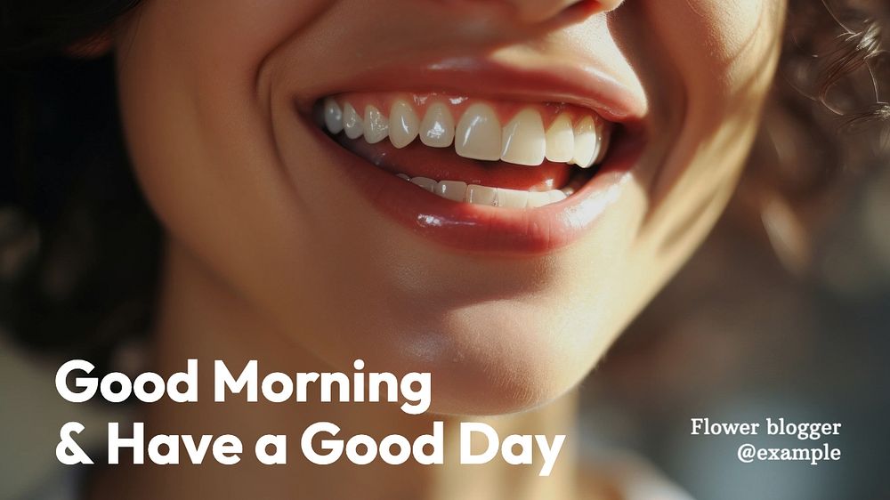 Good morning blog banner template, editable text