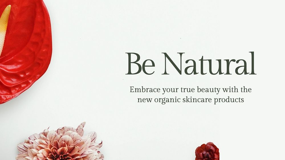 Be natural blog banner template, editable text