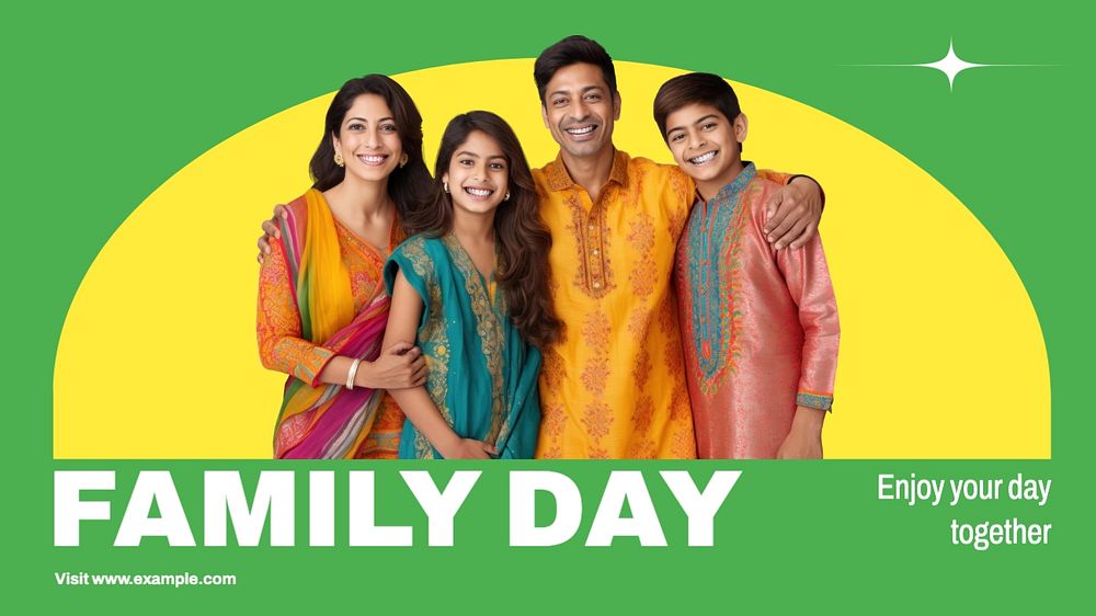 Family Day blog banner template, editable text