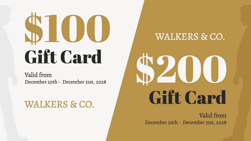 Shopping gift card template