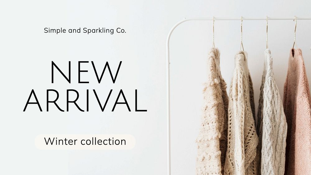 New arrival blog banner template, editable text