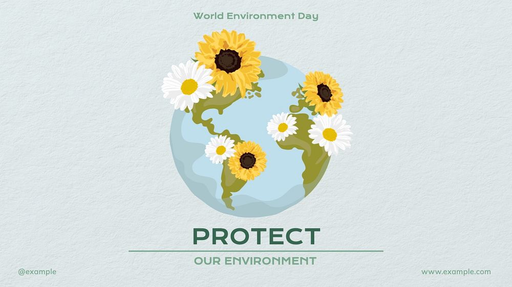 Protect environment blog banner template, editable text