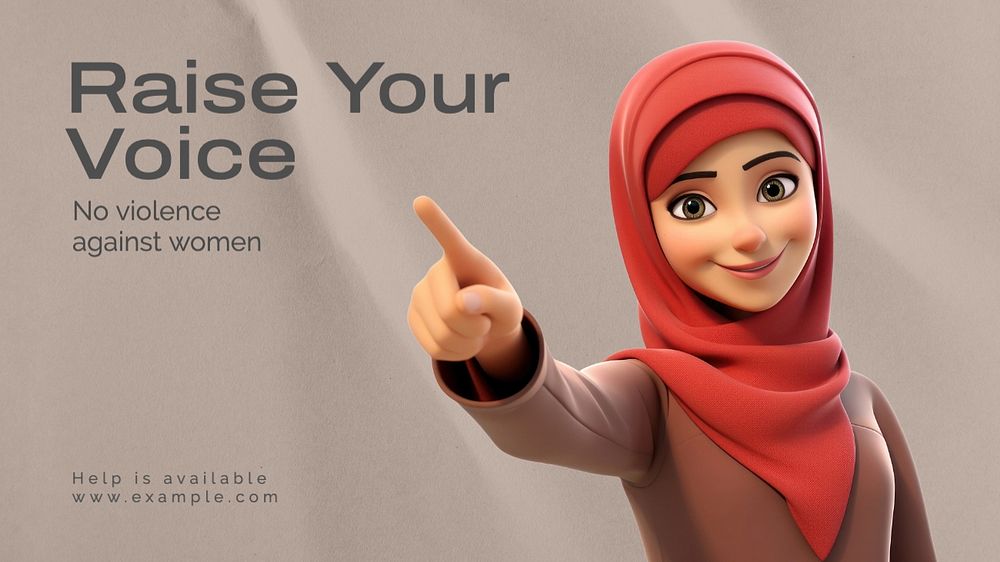 Raise your voice blog banner template, editable text