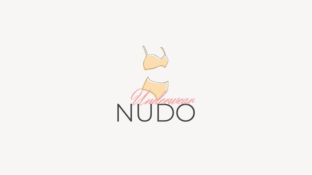 Underwear shop logo template, editable business branding text and design