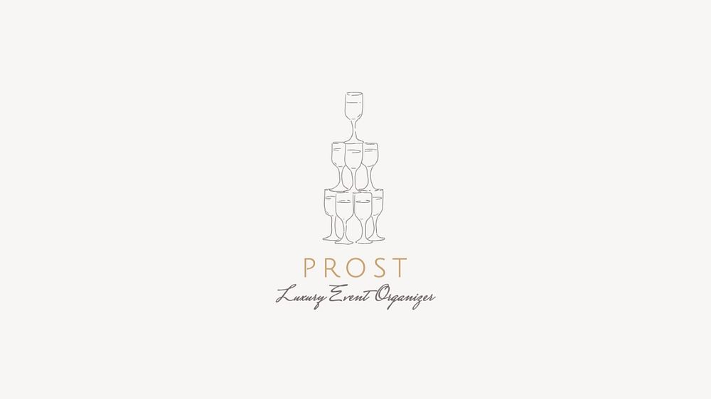 Event organizer logo template, editable business branding text and design