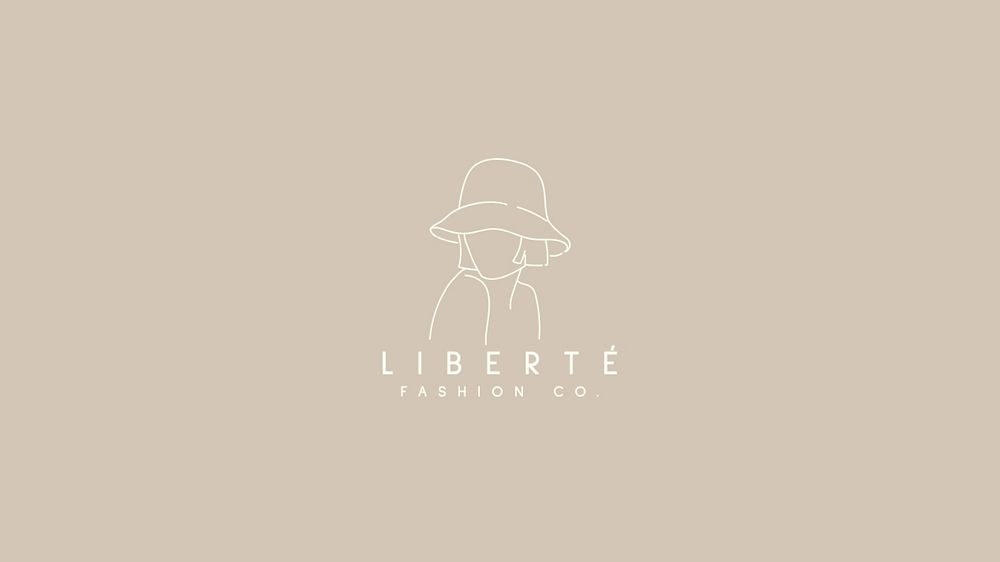 Fashion logo template, editable business branding text and design