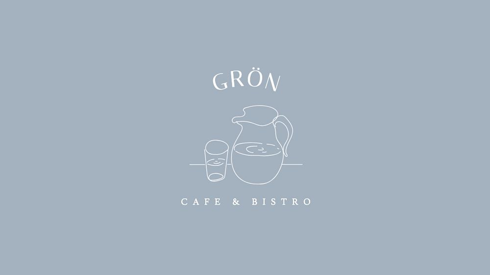 Cafe logo template, editable business branding text and design