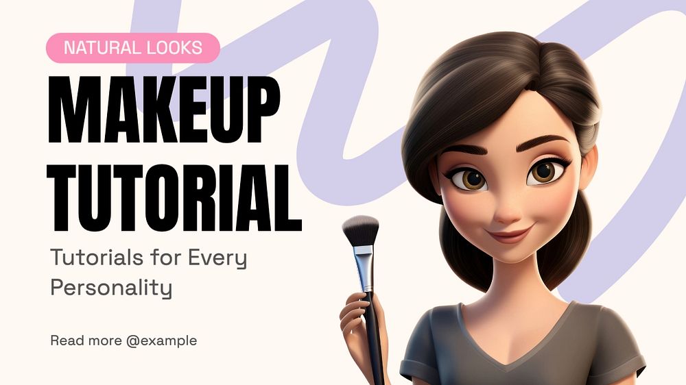 Makeup tutorial blog banner template