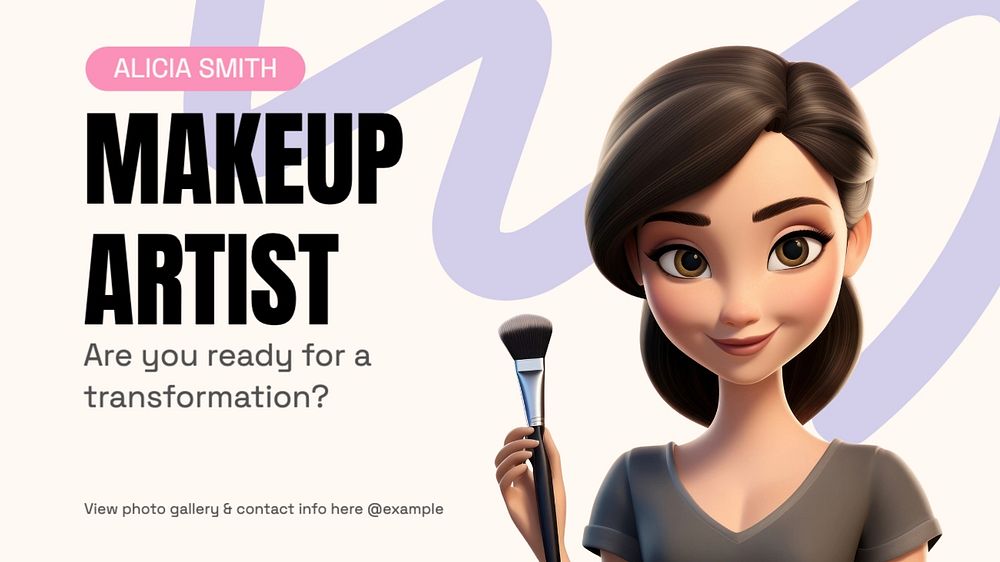 Makeup artist blog banner template