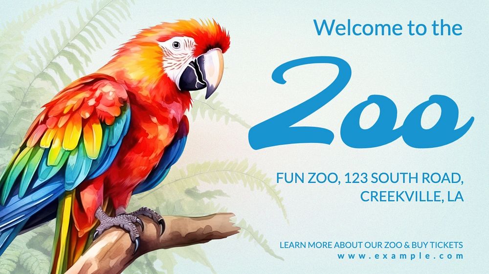 Zoo blog banner template