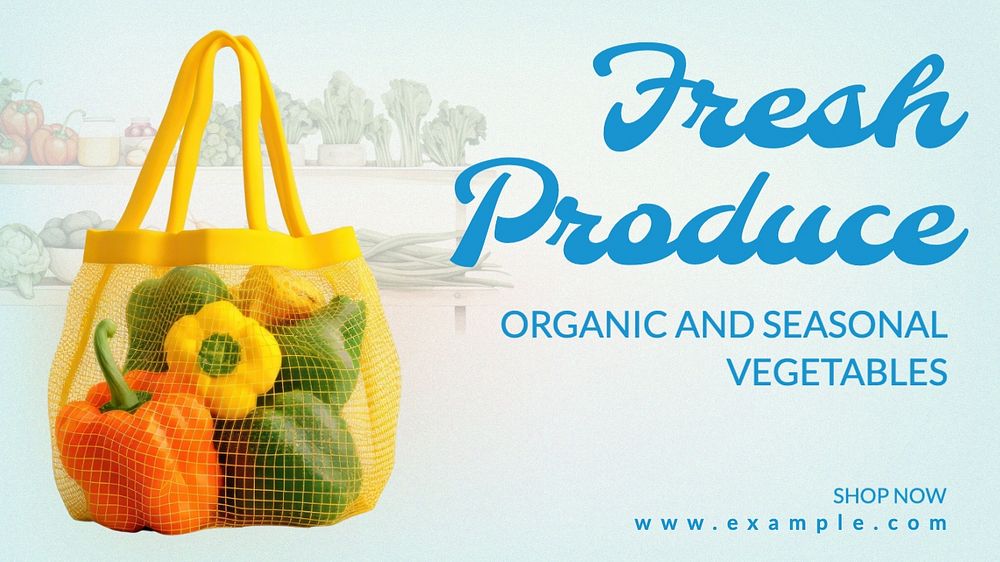 Fresh produce blog banner template