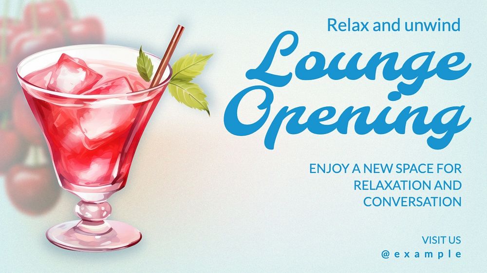 Lounge opening blog banner template