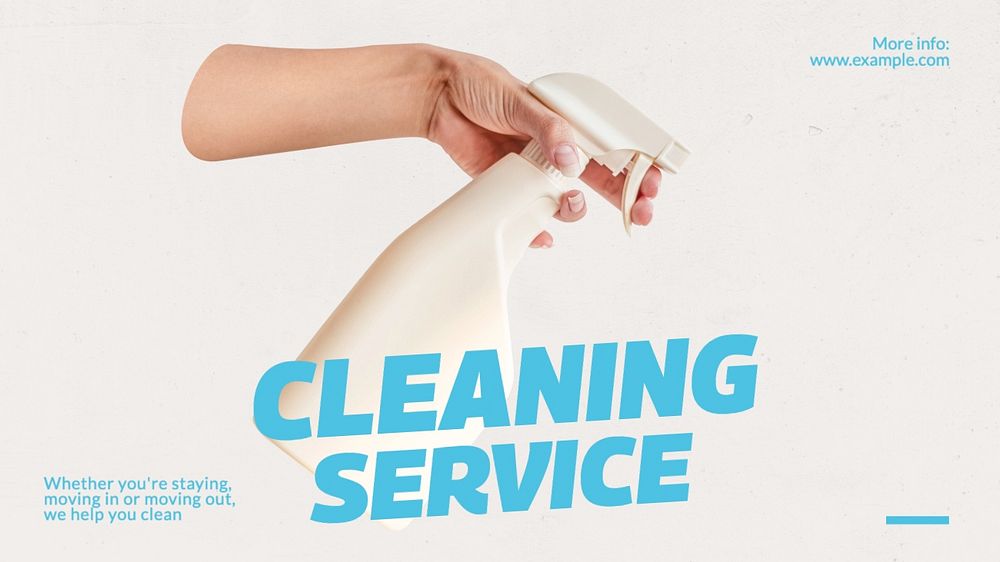 Cleaning services blog banner template, editable text