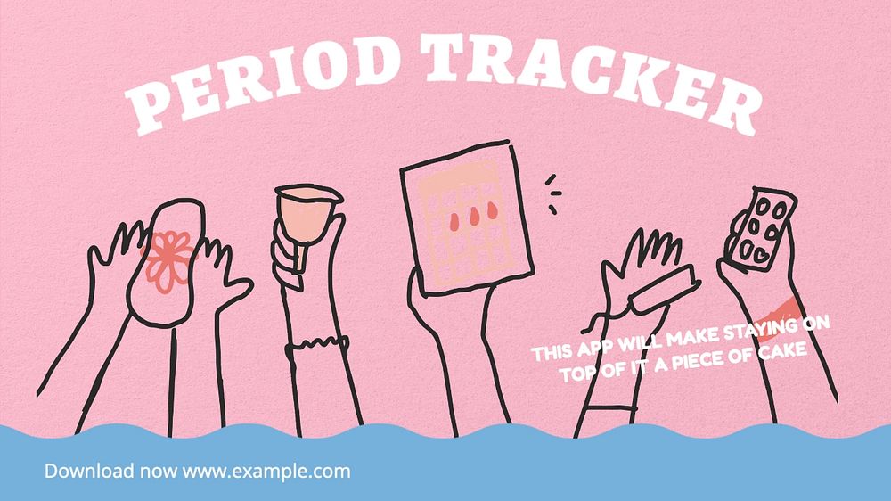 Period tracker blog banner template