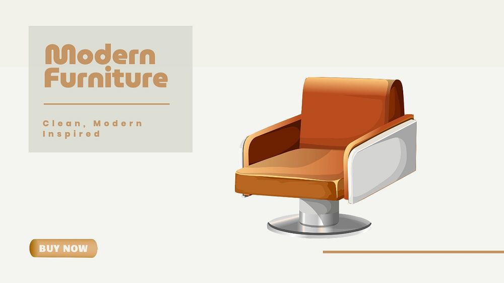 Furniture blog banner template, editable text