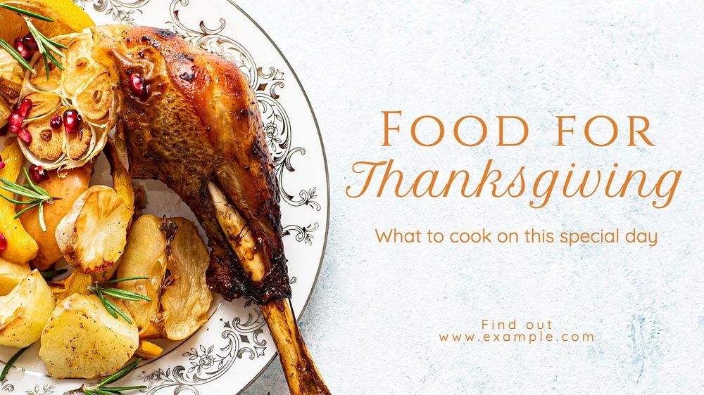 Thanksgiving food blog banner template