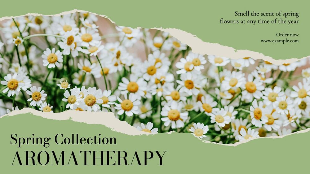 Aromatherapy shop blog banner template, editable text