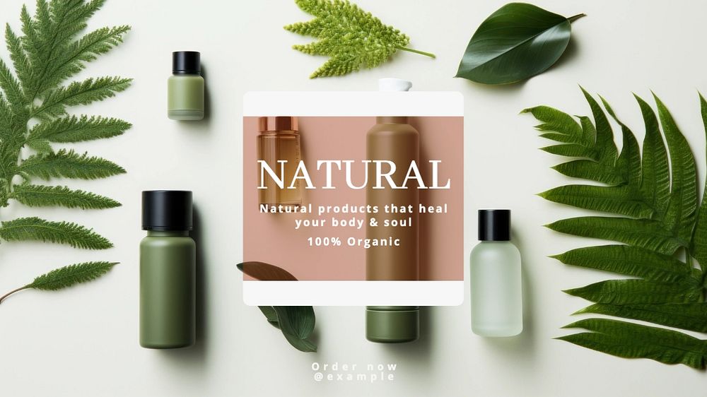 Natural products blog banner template