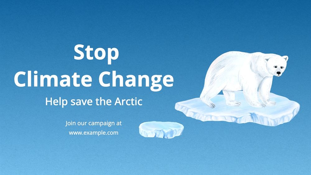 Climate change blog banner template, editable text