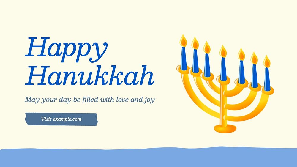 Hanukkah blog banner template