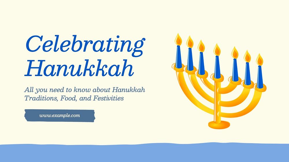 Hanukkah blog banner template