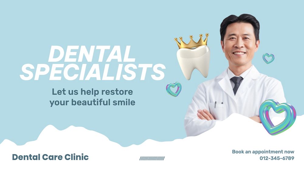 Dental specialists blog banner template