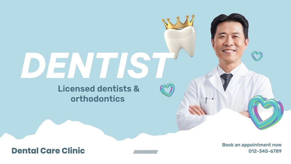 Dentist blog banner template