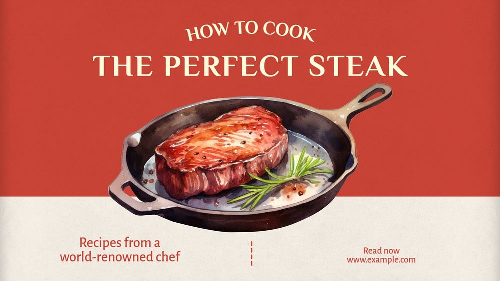 Steak recipe blog banner template