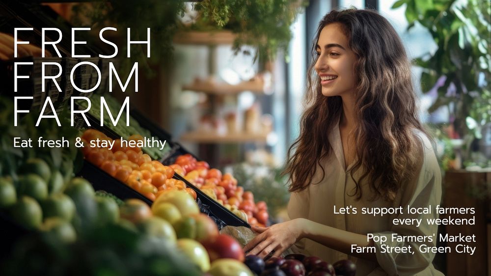 Fresh from farm blog banner template