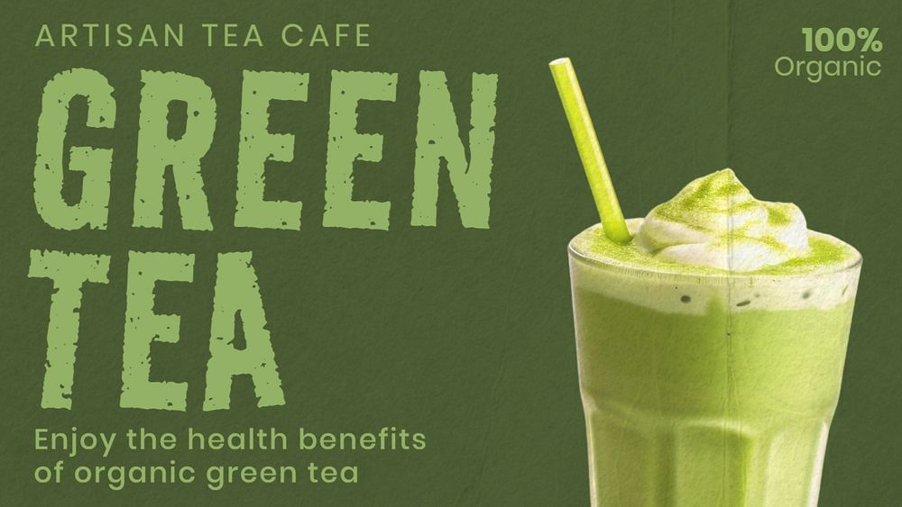 Green tea blog banner template