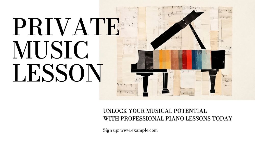 Private music lesson blog banner template