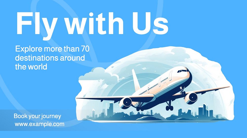 Fly with us blog banner template