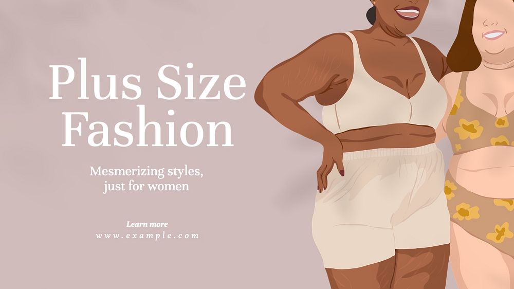 Plus size fashion blog banner template