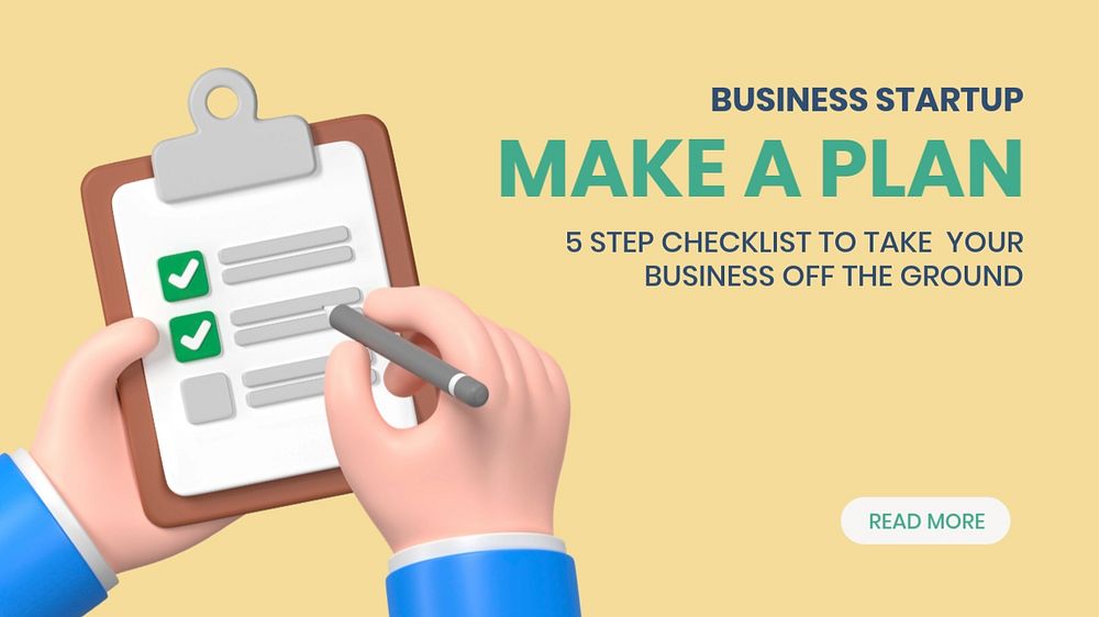 Business plan Powerpoint presentation template, editable 3D design