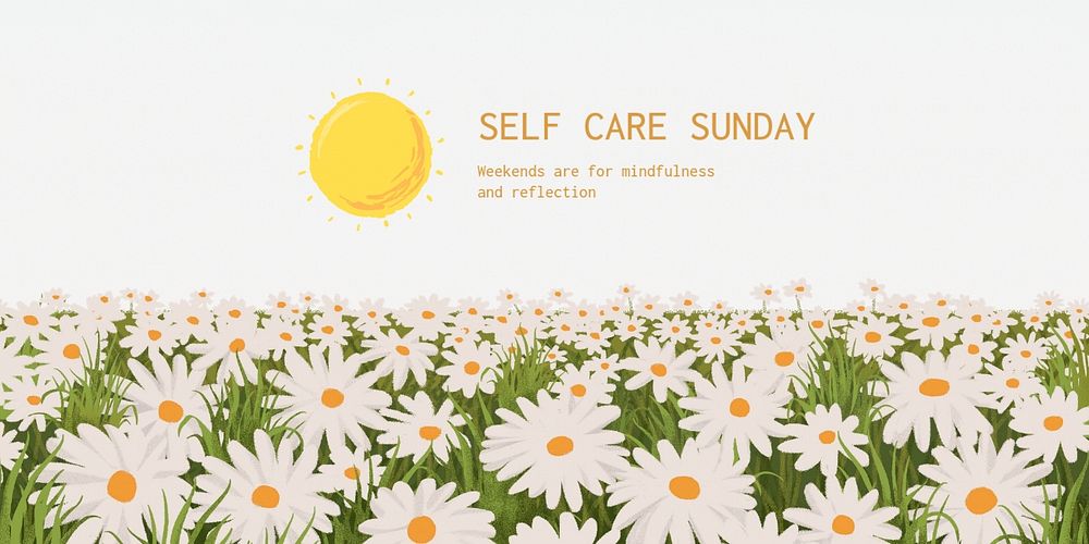 Self care Twitter ad template, editable design