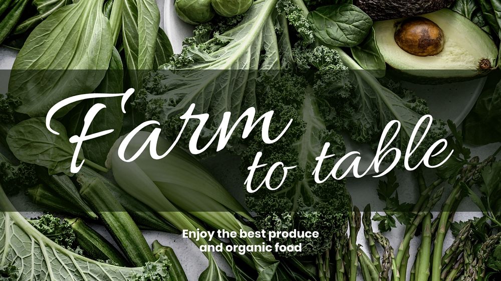 Vegetables Facebook event cover template, editable design