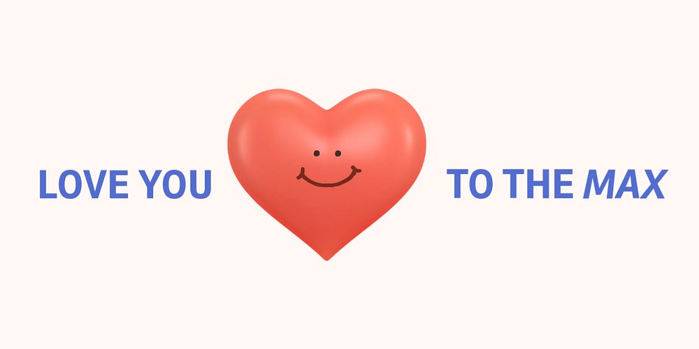 Love you Twitter ad template, Valentine's celebration