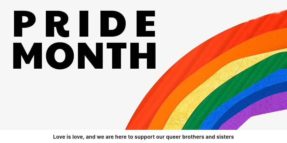 Pride month Twitter post template, LGBTQ community support campaign