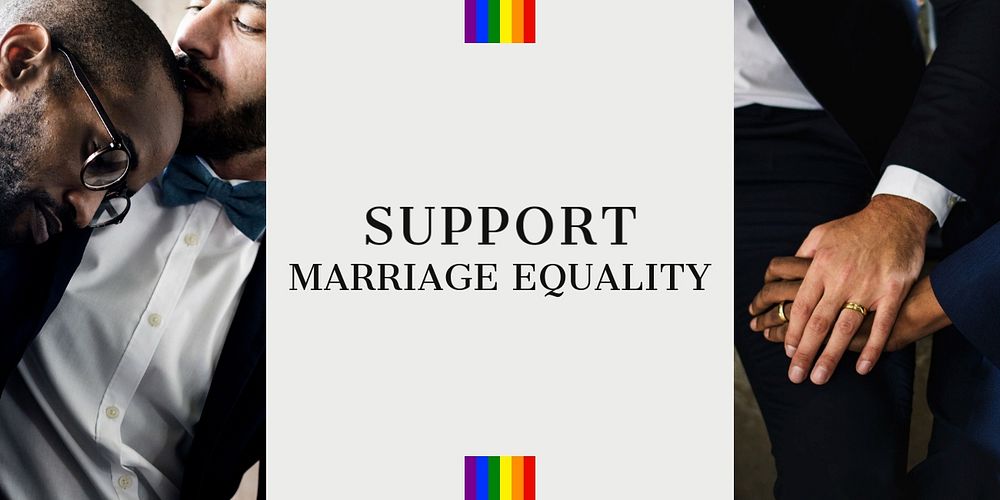 Marriage equality Twitter post template, gay rights campaign